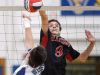 Hilton's JT Cavallaro gets a hand up against Webster's Sasha Podzorov during a regular season game at Webster Schroeder High School on Thursday, Oct. 6, 2016. Webster beat Hilton 3-1 (25-23, 25-15, 18-25, 25-17)