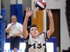 Webster's Allister Spiegel lunges to get under the ball for a set.
