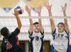 Webster's Eli Holley, center, and Caden Hann set a block against Hilton's Hunter Betrus.