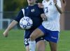 Wayne’s Hannah Burns, left, and Brockport’s Leah Daly battle for a loose ball during the first half Wednesday at Brockport High School.