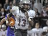 Liberty's Corey Newble (13) runs the ball against CPA during Liberty Magnet at CPA during the 3A semifinal playoff game on Friday, Nov. 27, 2015 in Nashville, Tenn.