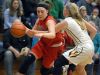 Kristen Baumer, shown here driving the baseline in a win over Victor on Feb. 2, is one of the key players for Penfield, the top seed in the Class AA tournament.