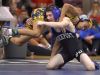Brockport's Cody Anders, bottom, wins the 106 lb. weight class with a 8-5 decision over Webster Thomas' CJ Lee during the Class A Sectional Championships.