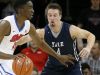 Yale's Jack Montague, right, defends against SMU guard Shake Milton on Nov. 22, 2015.