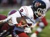 Pearl-Cohn running back Jimmyrious Parker (2) tries to get past MBA defensive back Gordon Pollock (11) during their game Friday Aug. 26, 2016, in Nashville, Tenn.