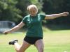 As part of her workout routine, Eileen Fiore practices shooting the ball at Spackenkill High School on Monday. Fiore tore her ACL during a playoff game against Dover High School on October 29, 2015.