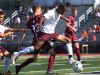 Adrian Padilla controls the ball for Pittsford Mendon during a season-opening win over Aquinas.