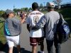 Adrian Padilla's mother, Maria, and father, Donald, head for home after the Pittsford Mendon team's win over Aquinas.