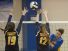 Christian Academy of Indiana's Sierra Rayzor eyes a kill in a regional final win over Trinity Lutheran.