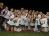 Lakeland players celebrate their 4-1 win over Rye in the Class B field hockey section finals at Brewster High School on Tuesday, November 1, 2016.