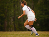New Paltz High School soccer player Alexis Garcia runs on defense against Red Hook on Aug. 31. She suffered a torn anterior cruciate ligament later in the game.