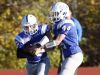 Haldane's Sam Giachinta (44) hands off to Joe Digregorio (28) during their 26-6 win over Tuckahoe in the Section 1 Class D championship football game at Mahopac High School on Friday, November 4, 2016.