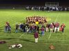 The Deckerville Eagles celebrate on the field after beating New Haven Merritt Academy.