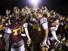 The Windsor football team celebrates its 44-0 victory over Fort Collins Friday.