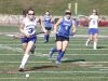 Bronxville's Mia Bettino (3) works past Roundout Valley's Makaylah Mutz (9) in the Class C regional championship field hockey game at Valhalla High School on Saturday, November 5, 2016.