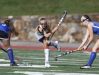 Bronxville's Sophie Kohloff (9) fires a pass through the Roundout Valley defense during their 2-0 win in the Class C regional championship field hockey game at Valhalla High School on Saturday, November 5, 2016.