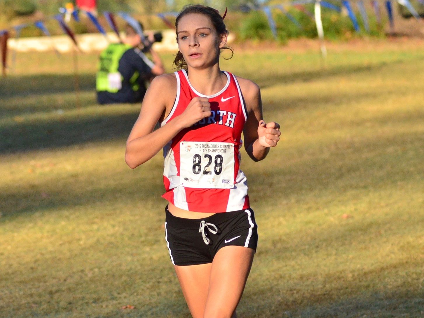 North Fort Myers' Kayla Easterly runs the course Saturday at the Class 3A state cross country meet in Tallahassee. Easterly finished third.