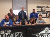 Mariner senior Journi Northorp signs her national letter of intent to join the University of Buffalo swimming team next year. The Tritons diver heads into the Class 2A championships as a state title contender.