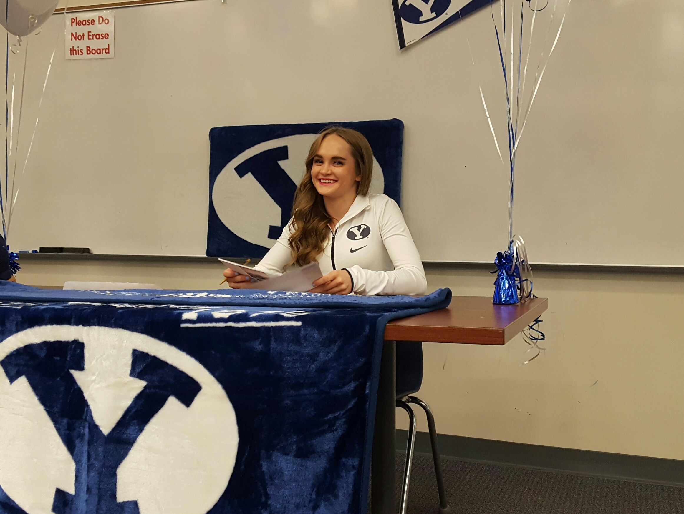 Dixie High's Aspen Welch signs her National Letter of Intent to BYU Thursday, November 10, 2016.