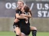 Silverton's Isabelle Haselip embraces Paige Alexander after she scored a goal to tie the game with La Salle during the OSAA Class 5A State Championship game on Saturday, Nov. 12, 2016, at Hillsboro Stadium. La Salle defeated Silverton 3-2 in overtime.