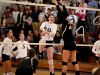 Lee's Alyx Steitz spikes the ball during the 2A girls volleyball championship at R.E. Lee High School in Staunton on Saturday Nov. 12, 2016.