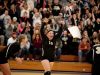 Buffalo Gap's Camille Ashby celebrates a point during the 2A girls volleyball championship at R.E. Lee High School in Staunton on Saturday Nov. 12, 2016.