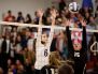 Lee's Jennifer Williams prepares a block as Buffalo Gap's Camille Ashby sets the ball during the 2A girls volleyball championship at R.E. Lee High School in Staunton on Saturday Nov. 12, 2016.