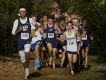 Eventual winner Connor Nisbet of Wilmington Friends (778) runs with the lead group as the field gets underway early in the DIAA Division II boys cross country state championship at Brandywine Creek State Park Saturday.