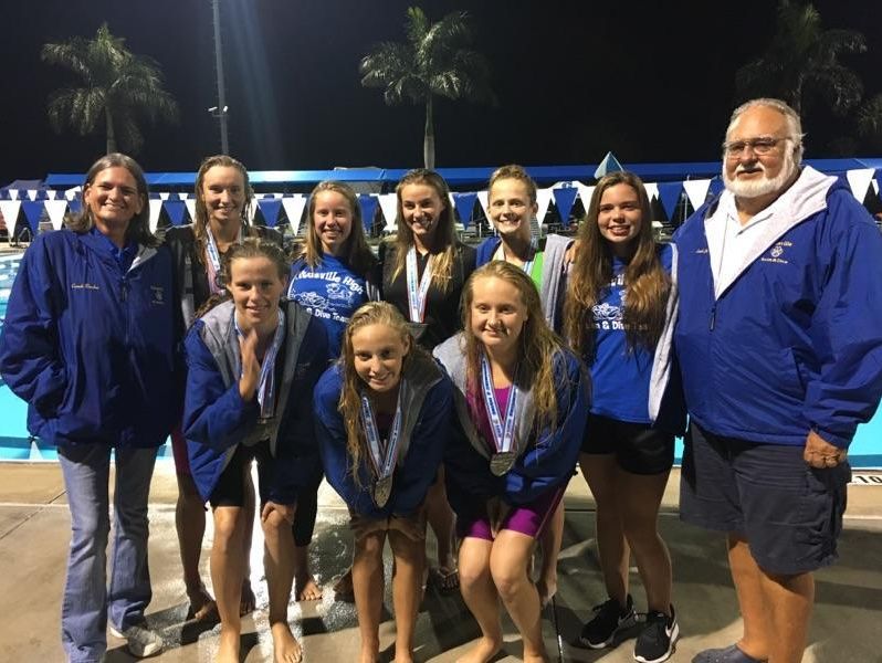 Titusville High's girls were third at the 2A swimming and diving on Saturday.