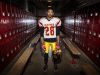 Glasgow's Tymere Wilson poses for a portrait in the locker room at Glasgow High School on Monday afternoon.