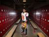 Glasgow's Tymere Wilson poses for a portrait in the locker room at Glasgow High School on Monday afternoon.