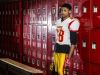 Glasgow's Tymere Wilson poses for a portrait in the locker room at Glasgow High School on Monday afternoon.