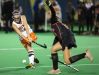 Delmar's Peyton Kemp (left) puts a shot on goal in the first half of Delmar's 2-0 win over Polytech in their DIAA state tournament semi-final game at the University of Delaware in Newark on Tuesday night.