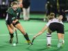 Tower Hill's Isabelle Pilson (left) cuts past Padua's Susan Stepek (right) in the second half of Tower Hill's 4-0 win over Padua in their DIAA state tournament semi-final game at the University of Delaware in Newark on Tuesday night.