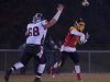 Glasgow's Michael Credle (2) throws a near the sideline in the first quarter against Caravel in the opening round of the DIAA Division II playoffs at Glasgow High School.