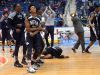 Players and coaches from the School of the Arts celebrate their win over Batavia in the 2015 Section V Class A2 Final at Blue Cross Arena.