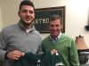 Rush-Henrietta quarterback Jared Gerbino has given a verbal commitment to play for Dartmouth. He's pictured here with head coach Buddy Teevens.