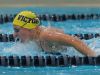Victor's Isabelle Winseman swims the 100 yard butterfly.