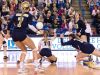 Kirsten Longueira of DMA tries to return the ball as Ursuline and DMA play in the DIAA volleyball finals at UD's Bob Carpenter Center.