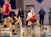 Alexandra Kochie of Ursuline returns the ball as Ursuline and DMA play in the DIAA volleyball finals at UD's Bob Carpenter Center.