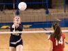 Carrie Fitzgerald of DMA sets the ball as Ursuline and DMA play in the DIAA volleyball finals at UD's Bob Carpenter Center.