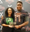 Xavier Newman presented his mother, Michelle Brigham, with the Dream Champion Award. (Photo: Intersport)