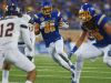 SDSU's Dallas Goedert (86) carries the ball in for a touchdown during a game against Western Illinois Saturday, Oct. 1, 2016, at Dana J. Dykhouse Stadium on the South Dakota State University campus in Brookings, S.D.