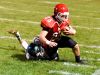 Riverheads' Brett Hostetler is brought down with the football by Wilson Memorial's Derrick Sutton during a football game played in Greenville on Friday, Oct. 21, 2016.