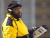 Central head football coach Tyrran Scroggins looks at his team on the sidelines in the KHSAA Class 3-A state semi-final. 25 November 2016