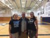 From L to R: Bella Starzyk, Rich Starzyk, Ashley Starzyk of the Pine Plains girls basketball team.