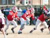 Sussex Central quarterback Malik Delk, left, follows lineman Treyvon Hall during the Tigers' 8-7 1A semifinal win over George Wythe on Saturday.