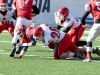 Riverheads' Dalton Jordan and Justin McWhorter bring down the Sussex Central ballcarrier during the Group 1A state championship football game played in Salem on Saturday, Dec. 10, 2016.