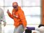 Clemson head coach Dabo Swinney dances while taking with linebacker Judah Davis (36) during the teams practice on Tuesday, December 13, 2016.