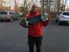 Roy C. Ketcham's Zaahir Woody poses with his old skateboard.